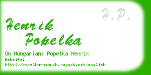 henrik popelka business card
